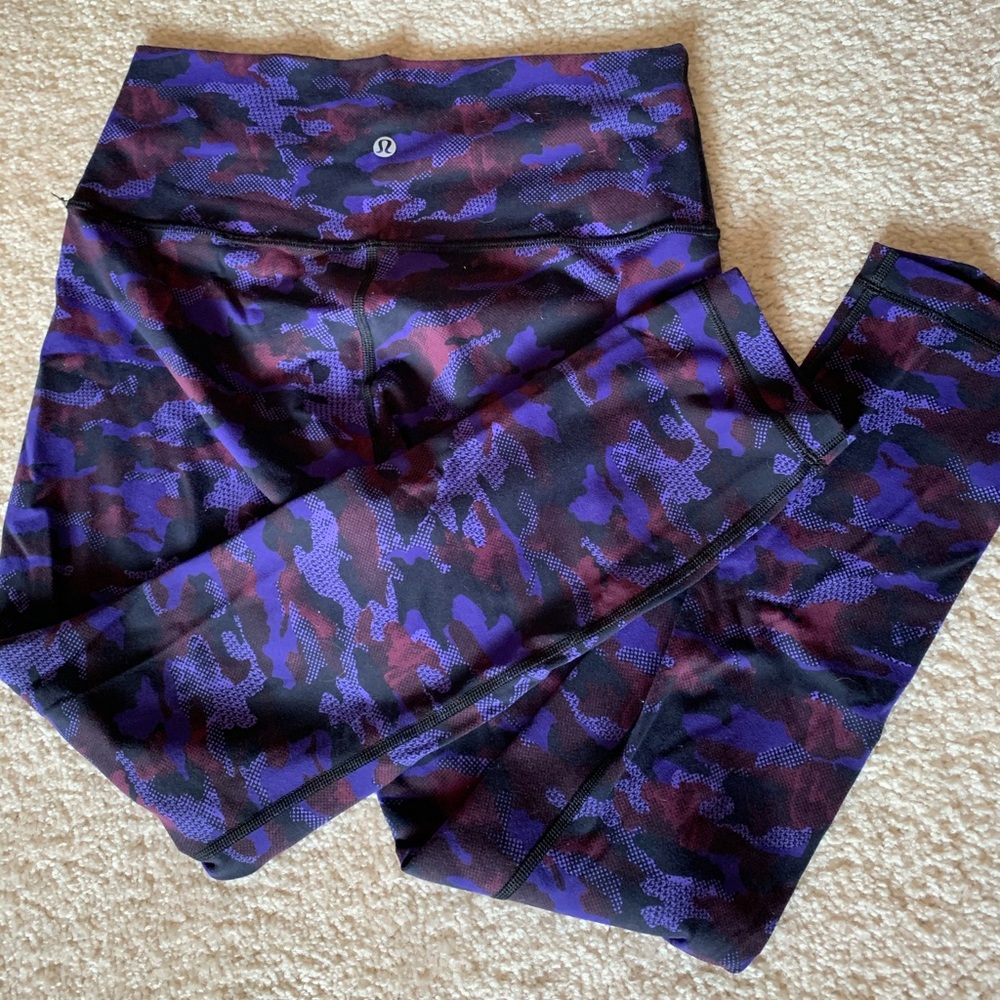 Lululemon purple camo leggings